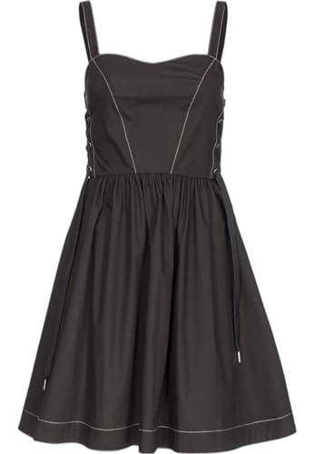 Pinko Amazonia Abito Popeline Stringato Vestito da Cocktail, Z99_Nero Limousine, 36 Donna