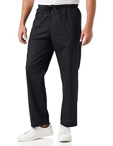 MISEMIYA - Pantaloni Unisex Vita Elastica Uniforme di Lavoro Clinica Ospedale -BZ-6802 - X-Large, Nero 68