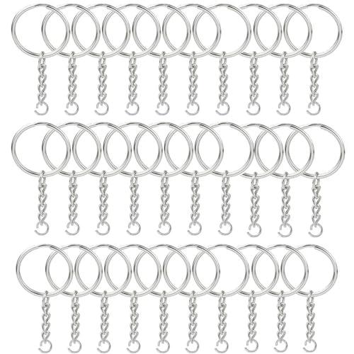 Anello Portachiavi,30 Pezzi 25 mm Anello Ganci Portachiavi,Portachiavi Anello,Portachiavi Anelli Cerchio,Ganci Adatto Usato per Portachiavi,Key Chains