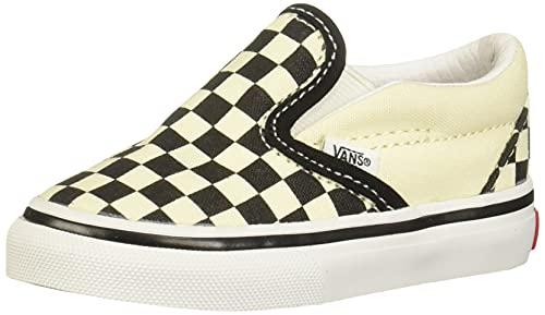 Vans Classic Slip-On VEX8BWW, Sneaker, Unisex Bambino, Blanco (black and white checker/white), 23.5