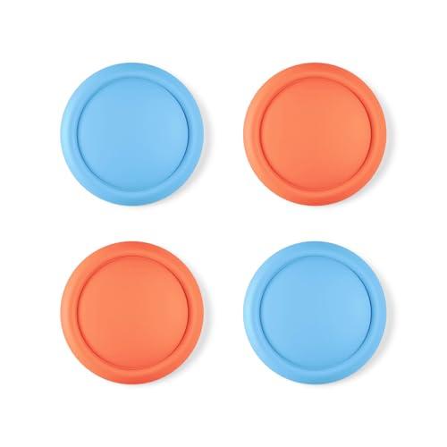 playvital Copri Levette Analogiche per Nintendo Switch 2, Gommini Silicone Thumb Grip Joystick Caps per Joycon 2, Accessori per Switch 2, 2 Paia, Blu&Arancione
