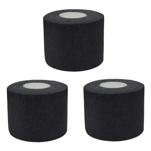 Feisate Carta Collo Barbiere 3 Rotoli 300 Strisce, Carta Collo Parrucchiere, Cartacollo Barber, (3, Nera)