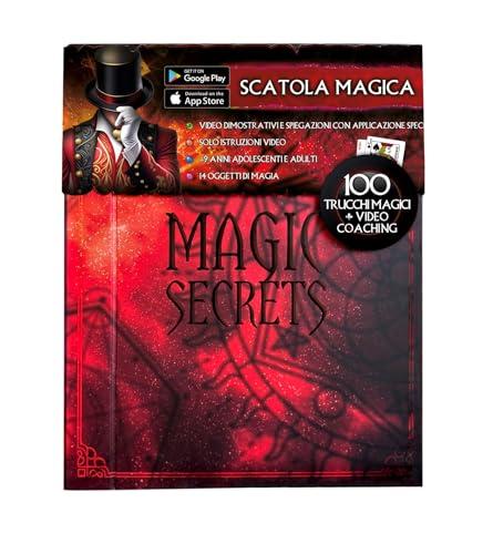 LUGY MAGIC SECRETS - Kit Cofanetto di Magia Completo per adulto - 100 Trucchi Professionali - Video Coaching Gratuiti (App iOS & Android) - Gioco Bambino & Adolescente 12+ anni