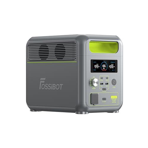 FOSSiBOT F1200 Stazione Elettrica Portatile 1024Wh, Generatore Solare con 4 Prese AC da 1200 W (sovratensione di 4600W) per Viaggi Esterni, Campeggio con Veicolo di Tempo Libero