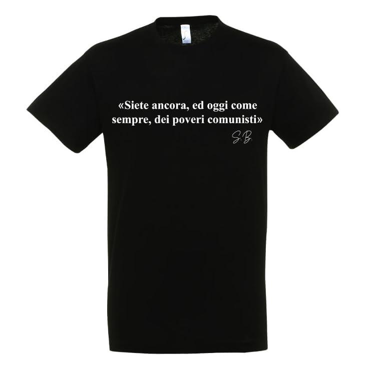 T-shirt in cotone con frase 