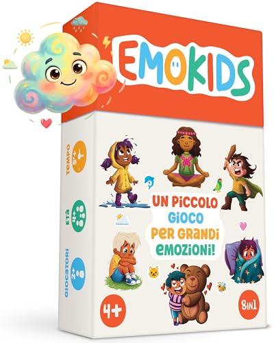 EmoKids - Gioco delle Emozioni per Bambini (4–10 anni) - 55 Carte Illustrate + 8 Mini-Giochi - Educazione Emotiva e CNV - Comprendere, Nominare e Gestire le Emozioni – Metodo Montessori