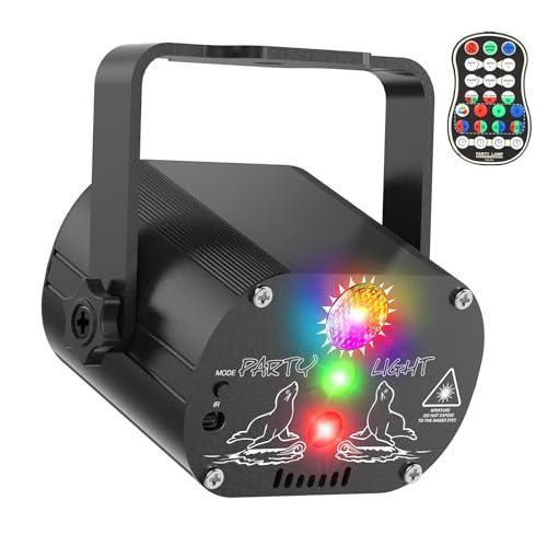 Sfera da discoteca senza fili, 4500 mAh, batteria controllata dalla musica, per feste, 60 diversi motivi, effetto stroboscopico, luce per feste, con telecomando e USB da 2 m, per famiglia e bambini