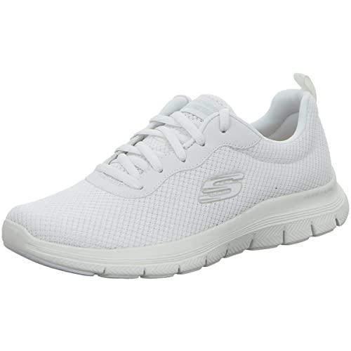 Skechers Flex Appeal 4.0 Brilliant View, Scarpe da ginnastica Donna, White Mesh Trim, 38 EU