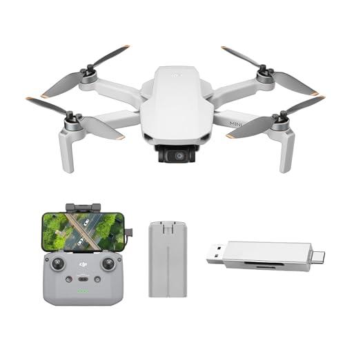 DJI Mini 4K Bundle, Drone con Fotocamera 4K HD, Meno di 249 g, Stabilizzatore 3 Assi, Trasmissione Video 10 km, Return Automatico, Resistenza al Vento, 31 Min di Volo