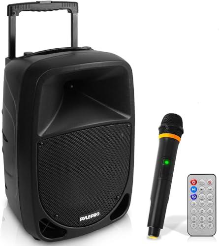Pyle Cassa Bluetooth Portatile, Cassa Bluetooth Potente 1000W, Karaoke con Speaker 25,4 cm, Microfono Wireless UHF, Telecomando, Batteria Ricaricabile e Altoparlante Bluetooth MP3/USB/SD