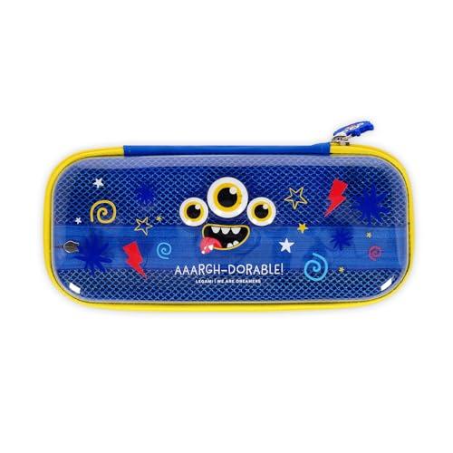 Legami - Astuccio Wonderwow, Tema Monster, 2 Scomparti e Portapenne interno, Scomparto interno con Tessuto a Rete, Chiusura a Zip, 23x11x5 cm