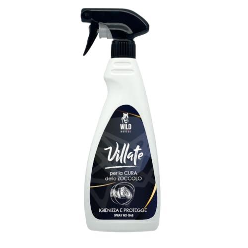 Wild Horses | Villate Spray, Lozione Detergente ed Igenizzante per la Pulizia e la Protezione del Fettone, Prodotto Pulente e Protettivo, Rimuove Impurità dallo Zoccolo, 500ml