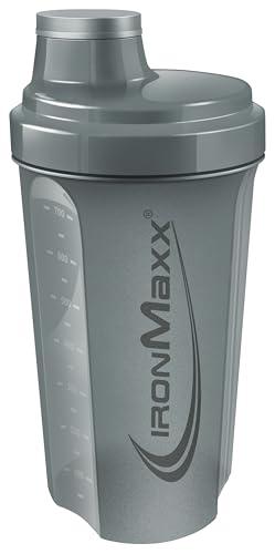 IronMaxx 700ml Protein Shaker Ash Grey con tappo a vite, setaccio e scala di misurazione, borraccia da palestra a tenuta stagna per proteine idrolizzate, senza BPA e plastificanti DEHP