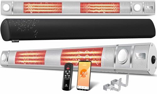 KESSER Stufa a infrarossi 3000 W IR Gastro-Bar, con luce a LED per terrazze, con WiFi e telecomando, custodia protettiva inclusa
