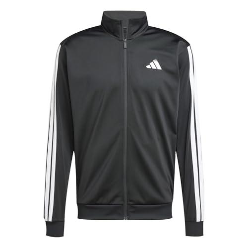 adidas Homme 3 Stripes Tricot Regular Track Top, Black, S