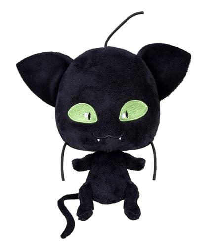 BANDAI - Miraculous - Dolcissimo peluche da 15 cm - Plagg - Licenza Ufficiale Miraculous - Peluche Kwami Black Cat Plagg - P50692