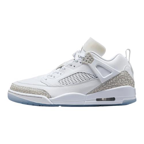 Jordan Spizike Scarpe basse da uomo (FQ1759-103, bianco/argento metallizzato/Barely Blue/Neutral Grey), Bianco/Argento metallizzato/Barely Blue/Grigio neutro, 45 EU