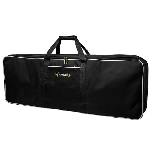 World Rhythm WR-104 Borsa per tastiera con tracolla - Borsa imbottita per tastiera/pianoforte digitale a 61 tasti - 1060 x 448 x 178mm