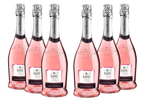 Sant'Orsola - Vino Cuvèe Rosa 11%, da Prestigiosa Uva Italiana, Gusto Morbido con Note Aromatiche e Fresche, 6x750 ml