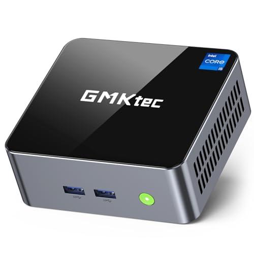 GMKtec Mini PC Intel i5-12450H (Turbo 4,4 GHz) 16 GB (8x2) DDR4 3200 MHz 512 GB M.2 PCIe3.0 NVMe SSD Mini Computer, USB 3.2/WiFi 6/BT5.2, LAN 2,5G/Type-C (DP/Dati)/HDMI*2/PC Desktop Triplo Display 4K