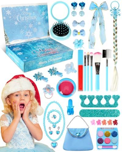 Calendario Dell'Avvento Per Bambini 2025 Per Ragazze,Principessa Ragazze Con Set Per Trucco,Gioielli Con Ciondoli, Accessori Per Capelli, Regali di Natale adatti per ragazze