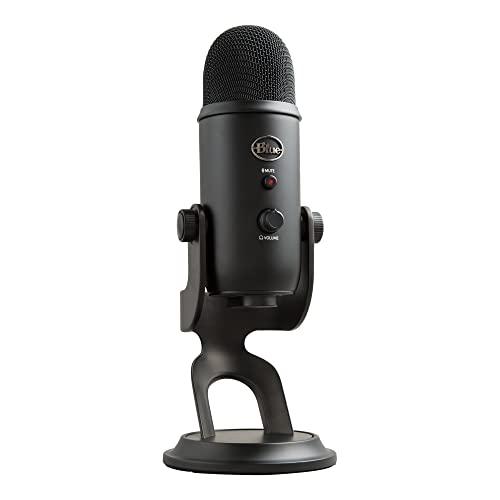 Logitech for Creators Blue Yeti Microfono USB per Registrazione, Streaming, Gaming, Podcasting su PC e Mac, Mic a Condensatore, Laptop, Computer, Effetti Blue VOICE, Stand Regolabile, Plug, Play, Nero