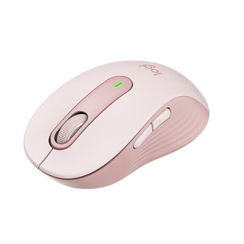 Logitech Signature M650 Mouse wireless - Per mani piccole e medie, Durata Batteria 2 anni, Clic Silenziosi, Tasti Personalizzabili, Bluetooth, per PC/Mac/Più dispositivi/Chromebook - Rosa