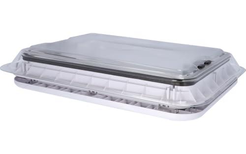 BERGER | Lucernario Per Tetto, Oblo Camper 70x50 Con Zanzariera E Tenda Oscurante, Finestra Da Tetto Per Camper, Roulotte, Tenda Oscurante Avvolgibile e Portellone Trasparente, Facile da Montare