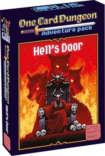 ONE CARD DUNGEON Adventure Pack: HELL'S DOOR, Espansione Gioco da Tavolo, in Italiano e Inglese, Little Rocket Games