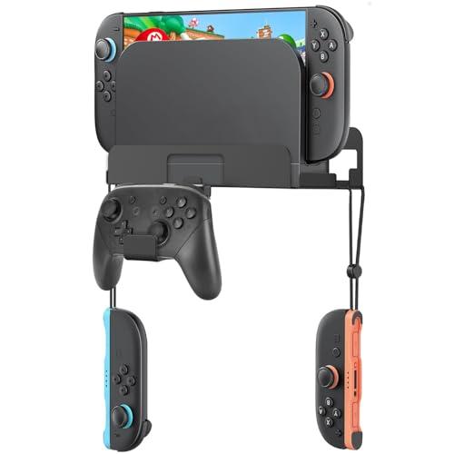 Sehawei Supporto da Parete Compatibile con Switch 2,Supporto con 2 Ganci per JoyCon e 1 parete per controller,Salvaspazio -Switch 2 Scaffale