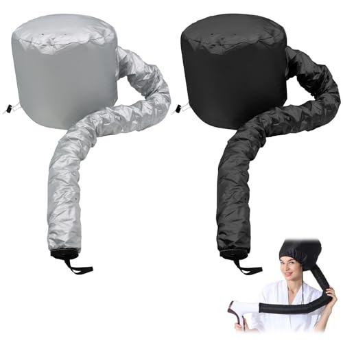 BORISCA 2 Pezzi Casco per Asciugatura Cuffia Asciugacapelli, Cuffia Casco Asciugacapelli per Ricci per Phon per Uso Domestico, Asciugatura