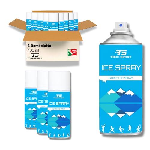TS TAKE SPORT - Ghiaccio Spray | Ghiaccio Spray Istantaneo | Ghiaccio Spray Bomboletta | Ice Spray Professionale per Sportivi (azzurro, 6 pz)