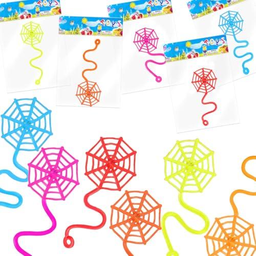 SULOLI 30 Pezzi Ragnatele Appiccicose,Colorati Mani Appiccicose Giocattoli,Manina Appiccicosa Gadget Compleanno Feste Regalo per Bambini