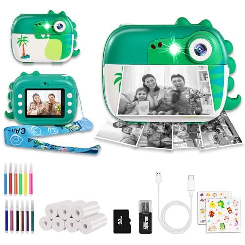 Macchina Fotografica Bambini Istantanea, 1080P Fotocamera Istantanea con 7 Rotoli di Carta, Fotocamera Digitale Bambini 2.4 Pollici, Regalo di Natale e Compleanno per Bambino di 3-12 Anni, M3
