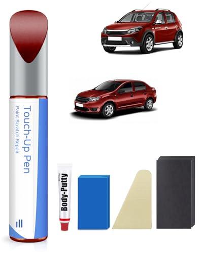 Kit di vernice per ritocchi NPI Rouge Fusion per Dacia esatta corrispondenza – riparazione di graffi e scheggiature