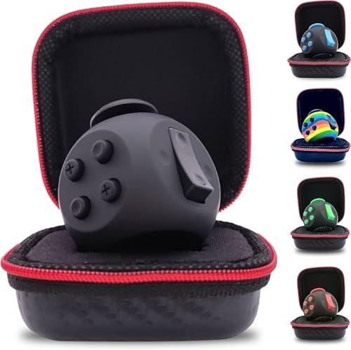 PILPOC theFube Fidget Cube (Nero) – Cubo Antistress Adulti e Bambini in Versione Deluxe – Fidget Toy con Custodia Protettiva Premium – Gadget Antistress Ideale per Ansia, ADHD, OCD e Autismo