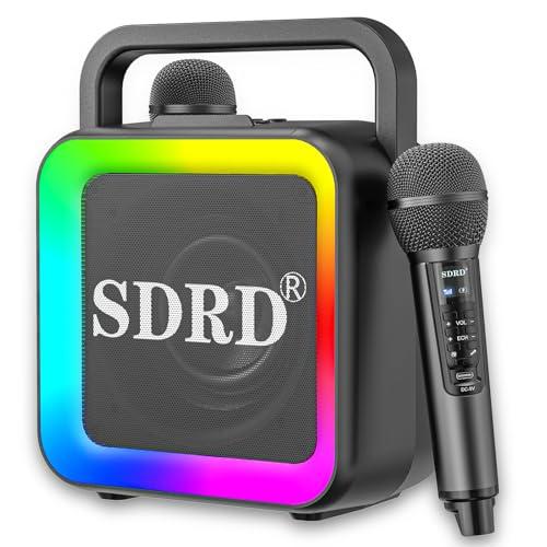 Macchina per karaoke con due microfoni wireless, altoparlante Bluetooth portatile per adulti e bambini, sistema PA ricaricabile per feste a casa, matrimoni, chiesa, picnic, supporto AUX/USB/TF/OTG