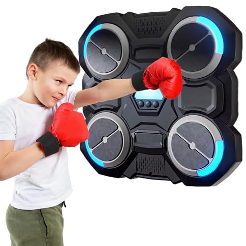 xinrongda Music Boxing Machine, Macchina da Boxe Musicale LED, Elettronica per Allenamento Boxe, Parete Tira Pugni con Musica, Boxe Machine Tirapugni per Adulti e Bambini