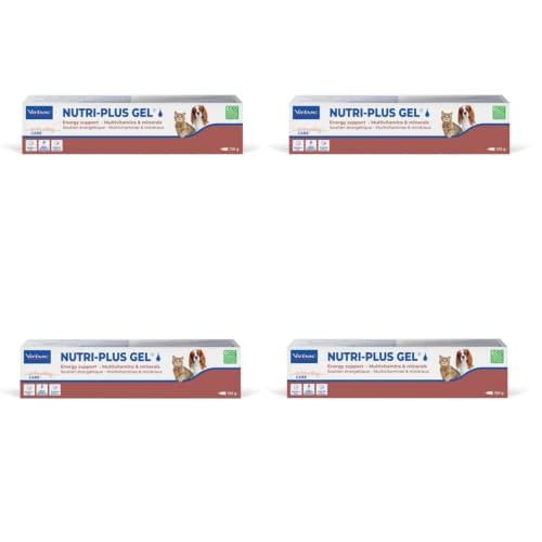 Virbac Nutri-Plus Gel | Confezione da 4 | 4 x 120 g | Alimenti complementari per cani e gatti per convalescenza | Stimolante dell'appetito, Portatore di energia altamente concentrato