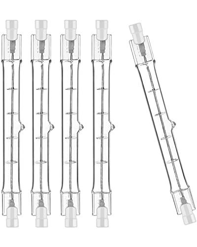Jaenmsa R7S Lampadine Alogene 118mm 200W,230V 2000lm Dimmerabile R7s Lampadine Alogene,J118 T3 Alternativa al LED R7S,2700K Doppia Testa Lampadina Lineare,Per Lampadina Cappa Cucina, Confezione Da 5