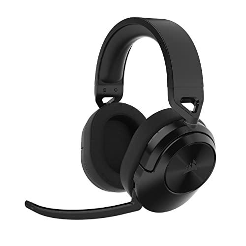 CORSAIR HS55 WIRELESS CORE Cuffie da Gioco Leggere - Microfono Omnidirezionale - Driver al Neodimio - Portata Fino a 50 ft - Compatibili con iCUE - PC, PS5, PS4, Nintendo Switch - Carbonio
