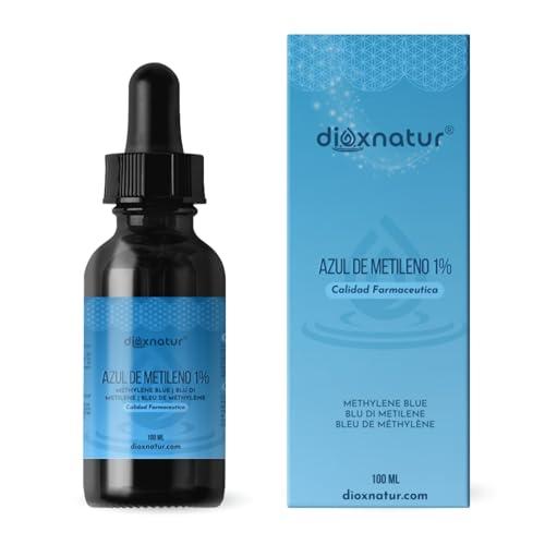 Dioxnatur ® Blu di metilene 1% USP Grado farmaceutico 100 ml Etichetta IT Pipetta integrata ad alta purezza