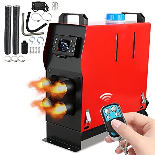 Ikodm Riscaldatore Diesel da 12 V, 8 kW, Riscaldamento Diesel da Parcheggio, Riscaldamento ad Aria Diesel con Telecomando, Interruttore LCD, Monitor silenziatore per Camion, Camper, Barche Auto