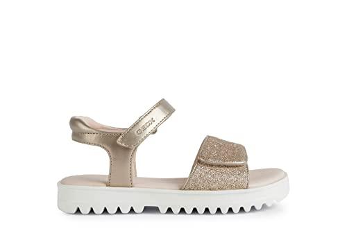 Geox J Sandal Coralie Gir, Sandali Bambine e ragazze, Bronzo (Platinum), 35 EU