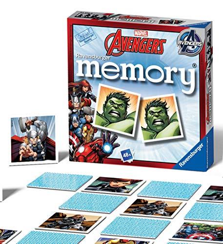 Ravensburger - Mini Memory Avengers, Gioco Memory per Famiglie, 48 Tessere, Età Raccomandata 3+
