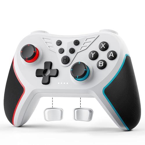 LATEC Controller Wireless per Switch/Lite/OLED, Controller PRO per Switch Joystick Gamepad Remoto con Turbo, Doppia Vibrazione, 6 Assi e Screenshot