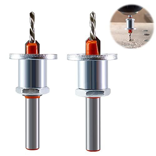 Set 2 Pezzi Punte Trapano Legno Professionali, 8mm Punte Con Svasatore, HSS Svasatore Smusso per Metallo, Set Punte Esagonali Con Svasatura, Punta da Trapano