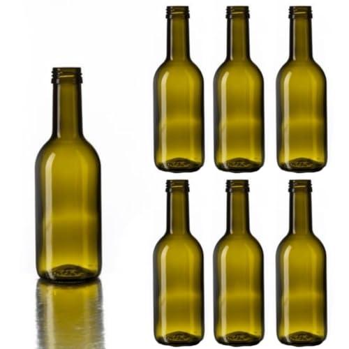 Firmadigaranzia srl 10 PZ - Bottiglia in vetro per liquore e vino vuota Bordolese 250 Ml per vino spumante e prosecco | Bottiglia per vino da 250 ml adatta per tappi a vite inclusi nella confezione