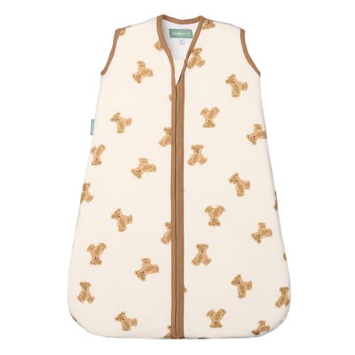 molis&co - Sacco Nanna 1 TOG - Sacco nanna primaverile e autunno - Sacco Nanna per Neonato da 0-6 mesi - 100% Cotone (Certificato Oeko-Tex) - Leggermente Imbotito, Senza Maniche - Teddy