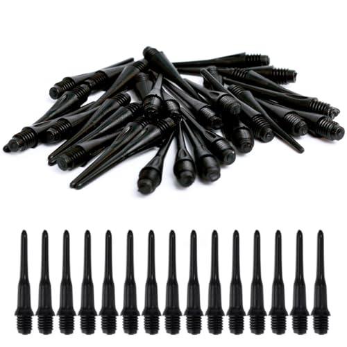 BCBF 100 PCS Freccette Punta plastica Freccette Professionali Punte per Freccette in plastica Freccette Professionali Punta plastica Darts Freccette Professionali Punte Freccette Soft-Nero